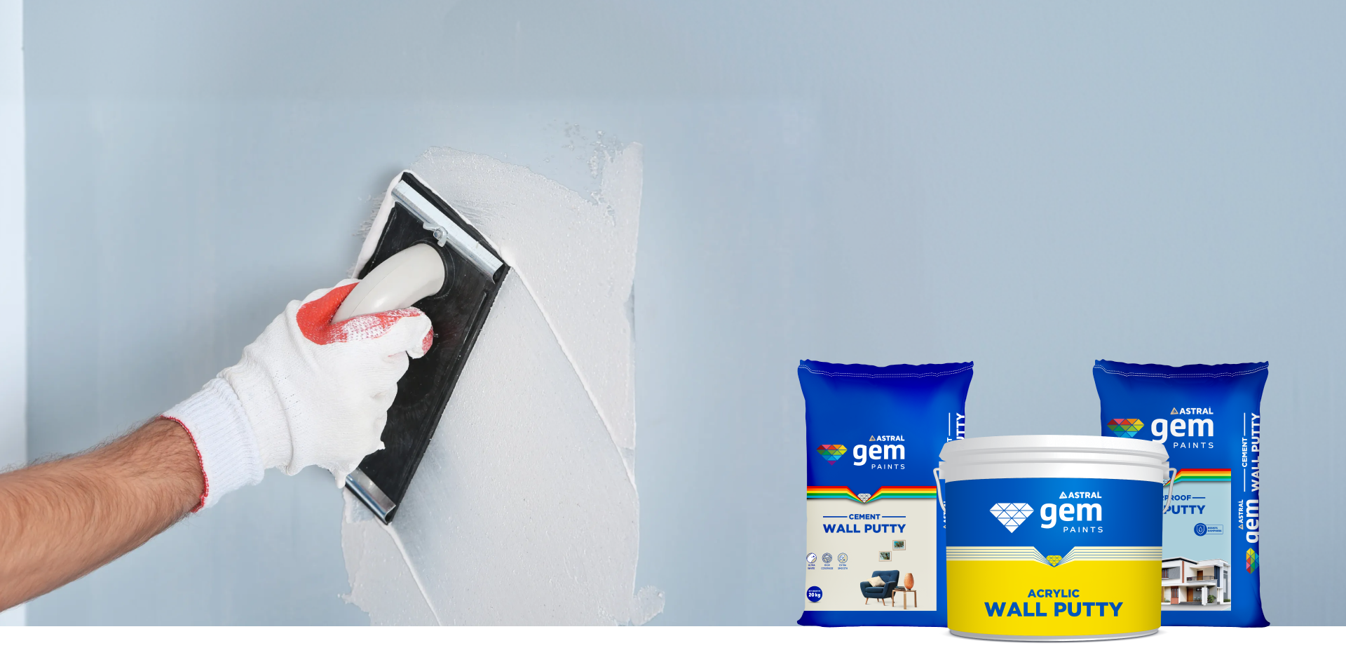 Wall putty for smooth and durable wall finishes